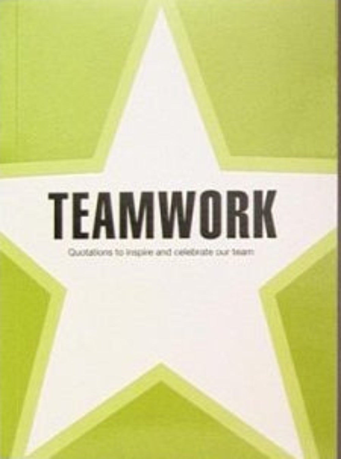 Book titled 'Teamwork' with a star design on a green background