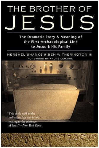 Book cover of 'The Brother of Jesus' featuring an image of an ancient ossuary with the title and author information.
