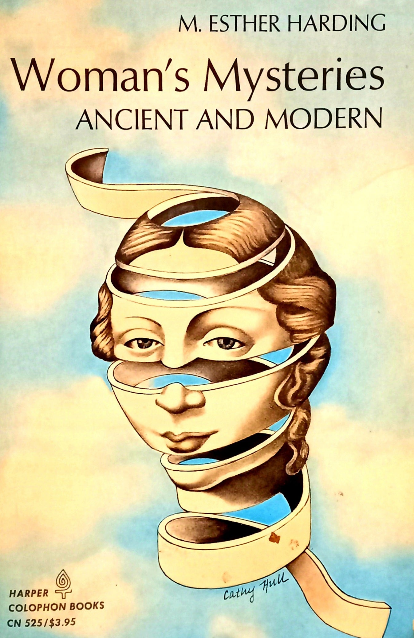 This image features the cover of the book "Woman's Mysteries: Ancient and Modern" by M. Esther Harding.