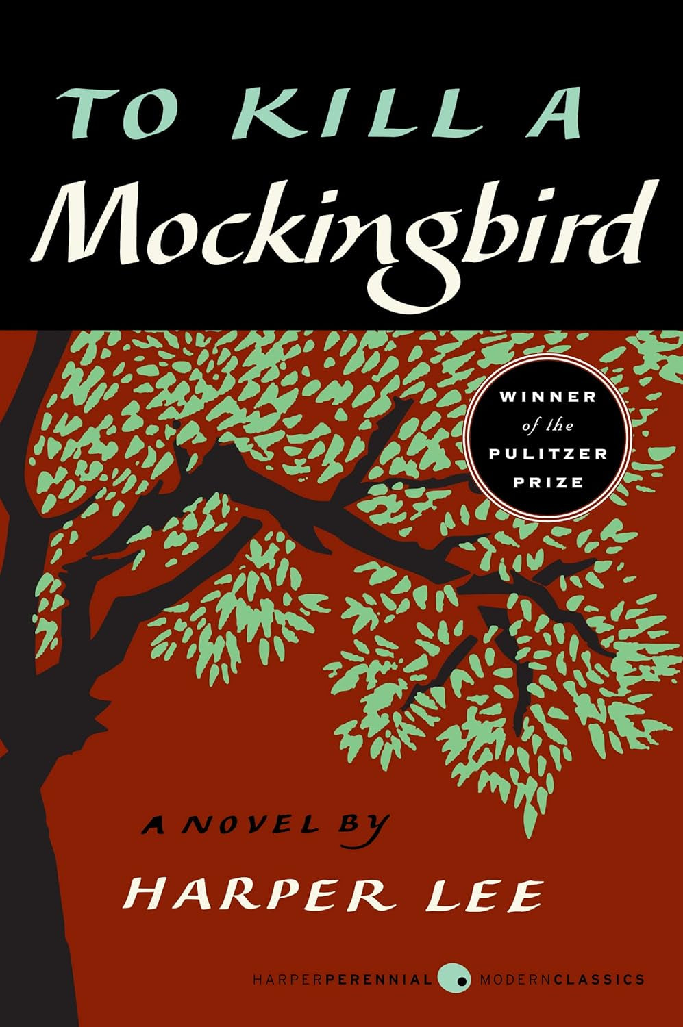 To Kill a Mockingbird by Harper Lee book cover, featuring a tree and sky background.