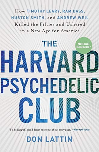 Book cover of 'The Harvard Psychedelic Club' by Don Lattin with text about Timothy Leary and others.
