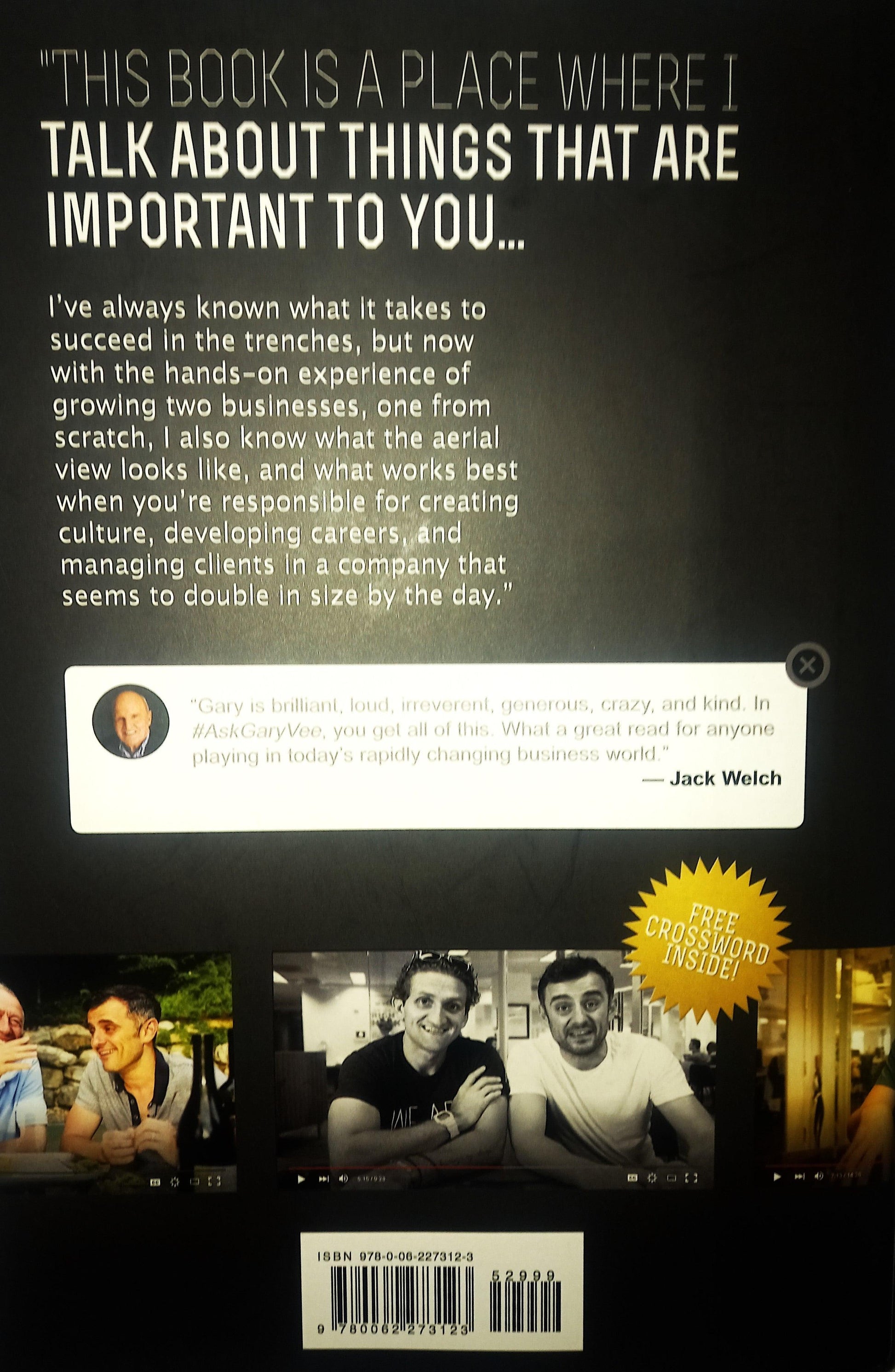 Book back cover for book "#AskGaryVee" with synopsis, author bio, praise, ISBN number and barcode.