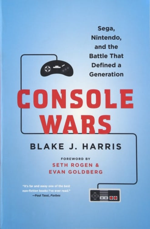 Book cover of 'Console Wars' by Blake J. Harris on a blue background