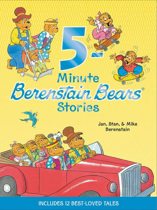 Book front cover of 'Berenstain Bears: 5-Minute Berenstain Bears Stories' by Jan. Stan and Mike Berenstain.