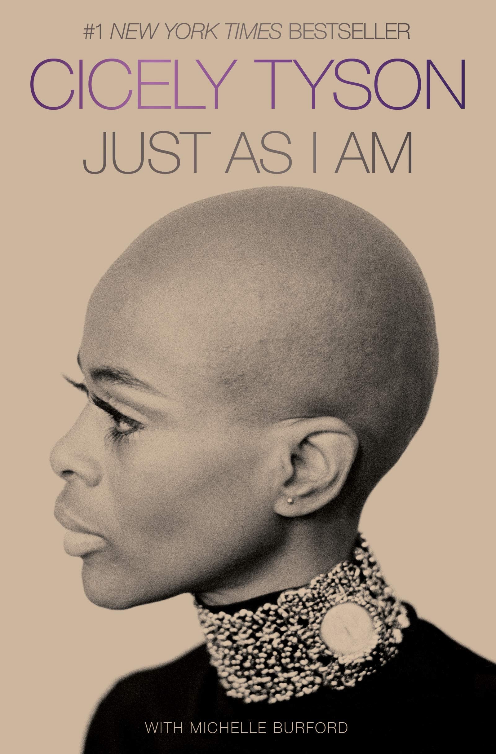 Book cover of 'Just As I Am' by Cicely Tyson with a profile photo of the author.