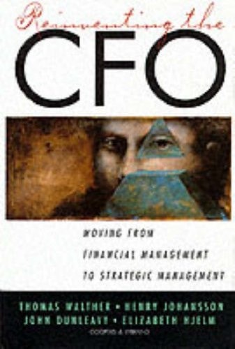 Book cover of 'Reinventing the CFO' with a stylized face and geometric design.