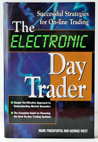 Book titled 'The Electronic Day Trader' on a white background