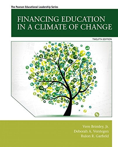 Book cover of 'Financing Education in a Climate of Change' with a tree graphic and text.