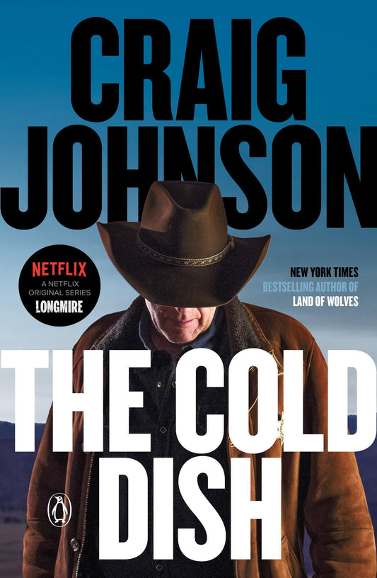 Book cover of 'The Cold Dish' by Craig Johnson with a person wearing a cowboy hat.