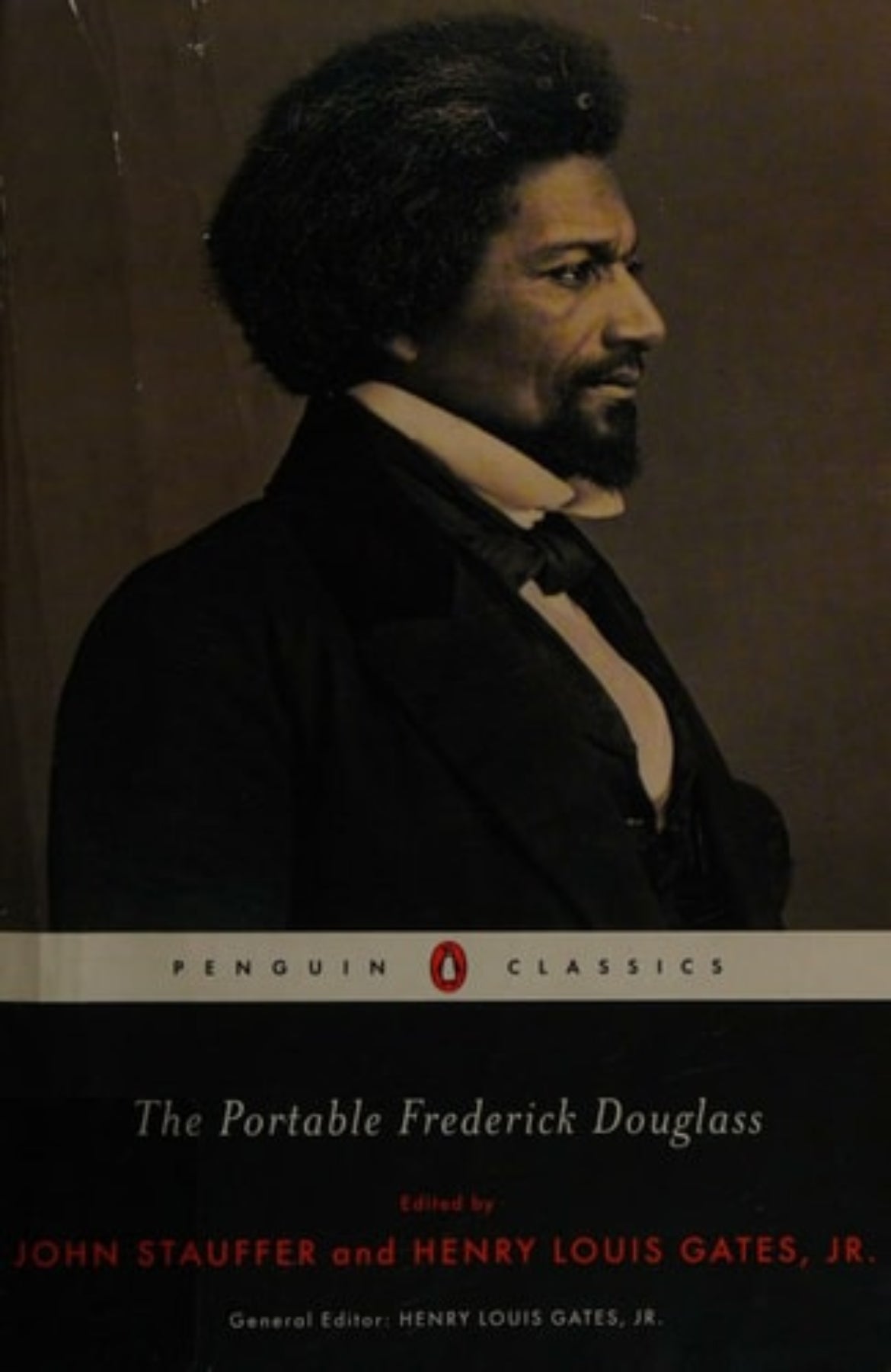 Book cover of 'The Portable Frederick Douglass' with a portrait of Frederick Douglass on a dark background.
