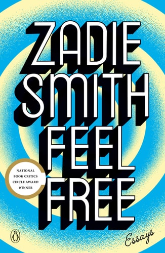 Book cover of 'Feel Free' by Zadie Smith with a blue and yellow gradient background.