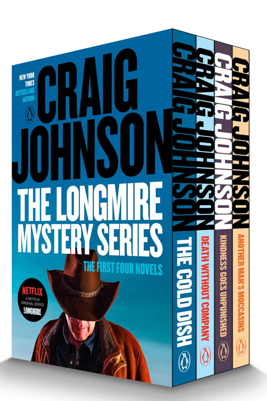 Box set of 'The Longmire Mystery Series' by Craig Johnson on a white background