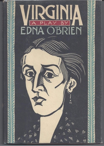 Book cover of 'Virginia' by Edna O'Brien with a stylized illustration of a woman's face.