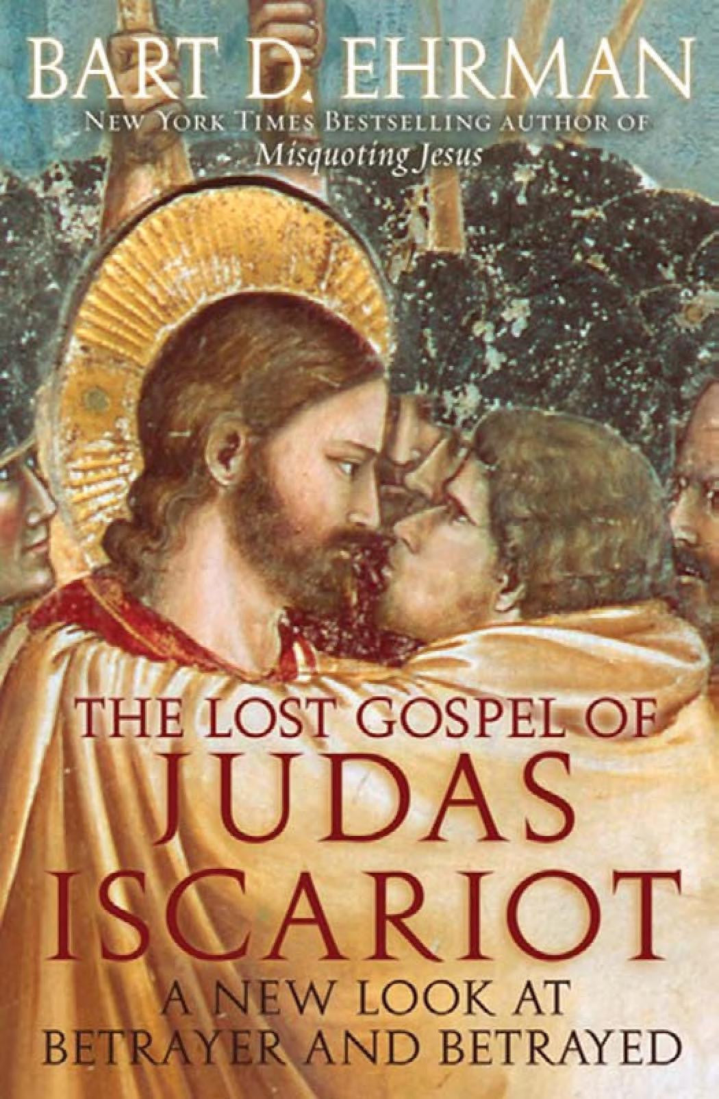 Book cover of 'The Lost Gospel of Judas Iscariot' with a religious illustration.