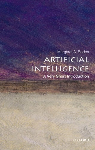 Cover of the book 'Artificial Intelligence: A Very Short Introduction' by Margaret A. Boden with a purple and blue abstract design.