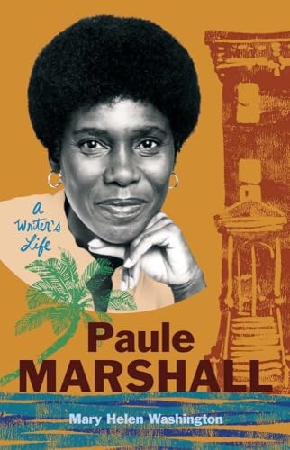Book cover featuring a portrait of Paule Marshall with architectural illustration and palm tree on an orange background