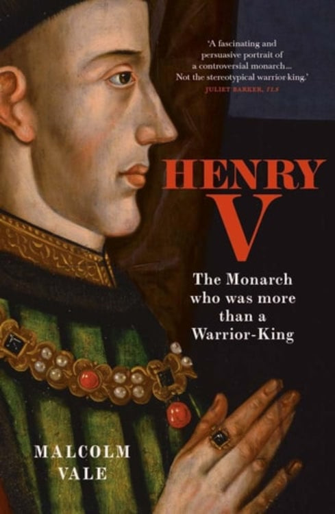 Book cover of 'Henry V' by Malcolm Vale with a portrait of a monarch and text.