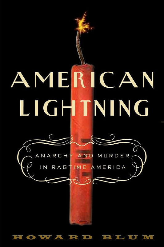 Cover of the book 'American Lightning' by Howard Blum, featuring a red lightning bolt on a black background.