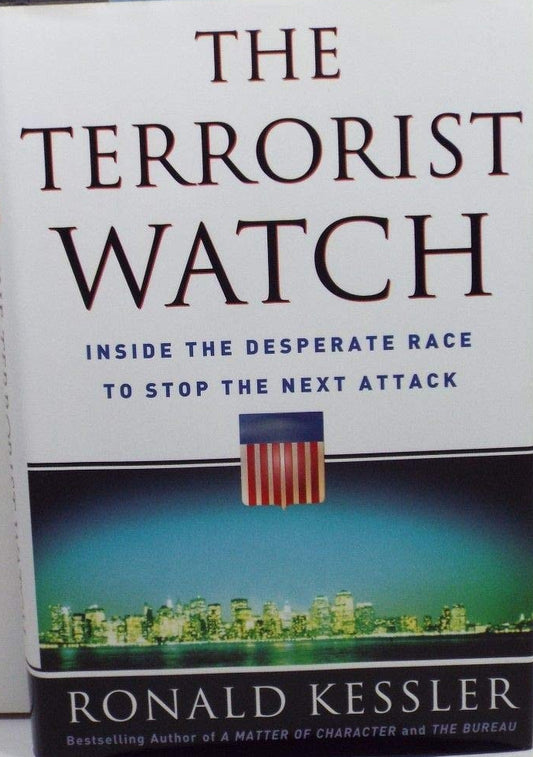 Book titled 'The Terrorist Watch' by Ronald Kessler on a white background