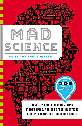 Book cover of 'Mad Science' with a red background and black silhouette of a head.