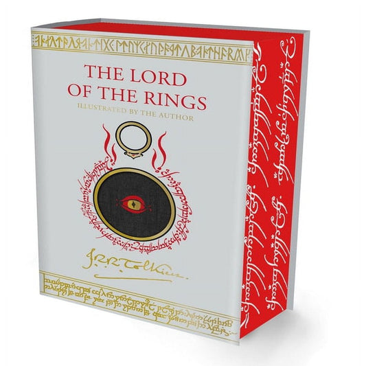 Hardcover illustrated edition of 'The Lord of the Rings' written and illustrated by J.R.R. Tolkien