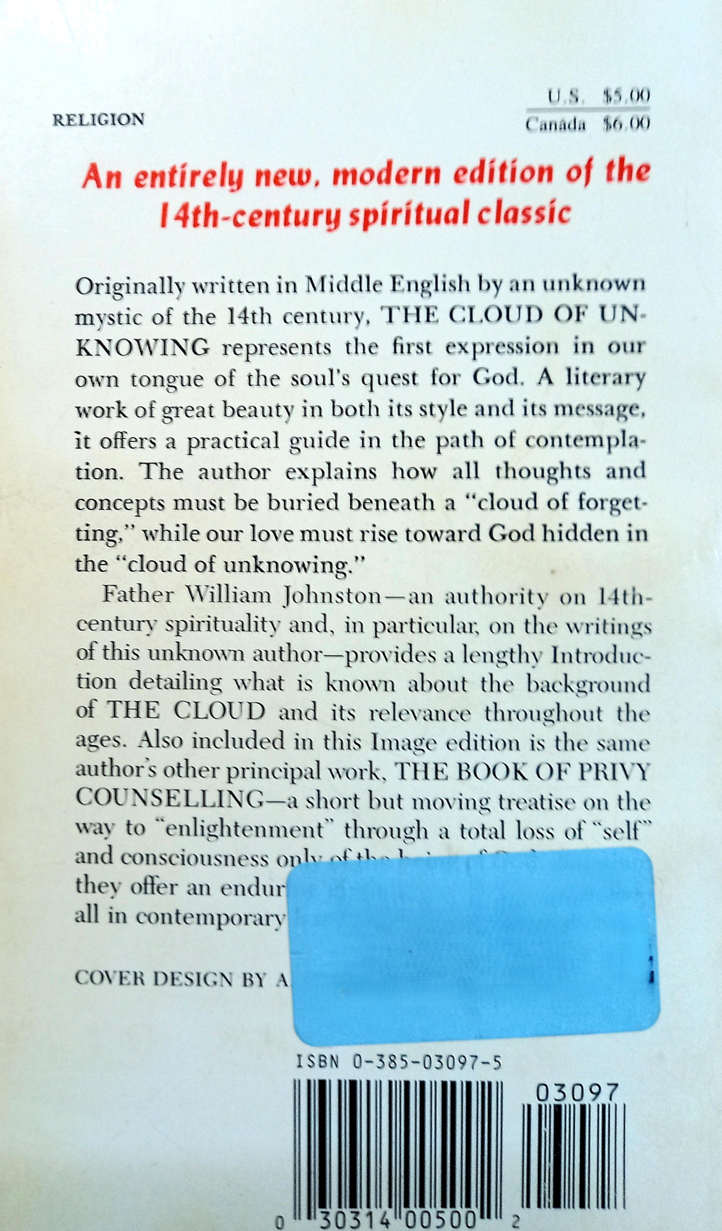 The Cloud of Unknowing by William Johnston