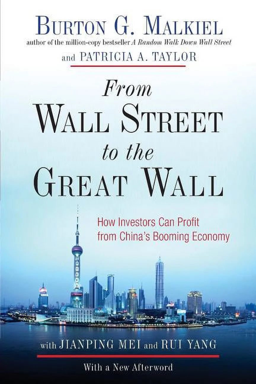 The cover of the book 'From Wall Street to the Great Wall' featuring a cityscape of a Chinese metropolis at dusk with book title and authors' names displayed.