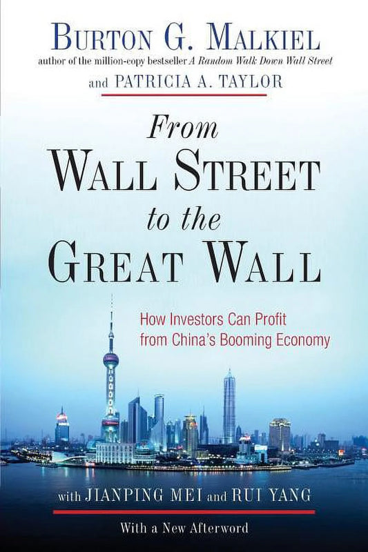 The cover of the book 'From Wall Street to the Great Wall' featuring a cityscape of a Chinese metropolis at dusk with book title and authors' names displayed.