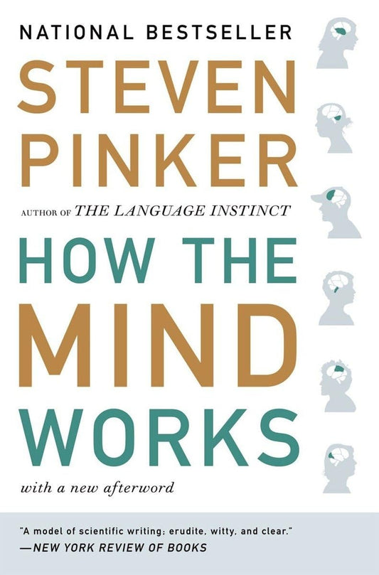 Book cover of 'How the Mind Works' by Steven Pinker with minimalistic design elements.