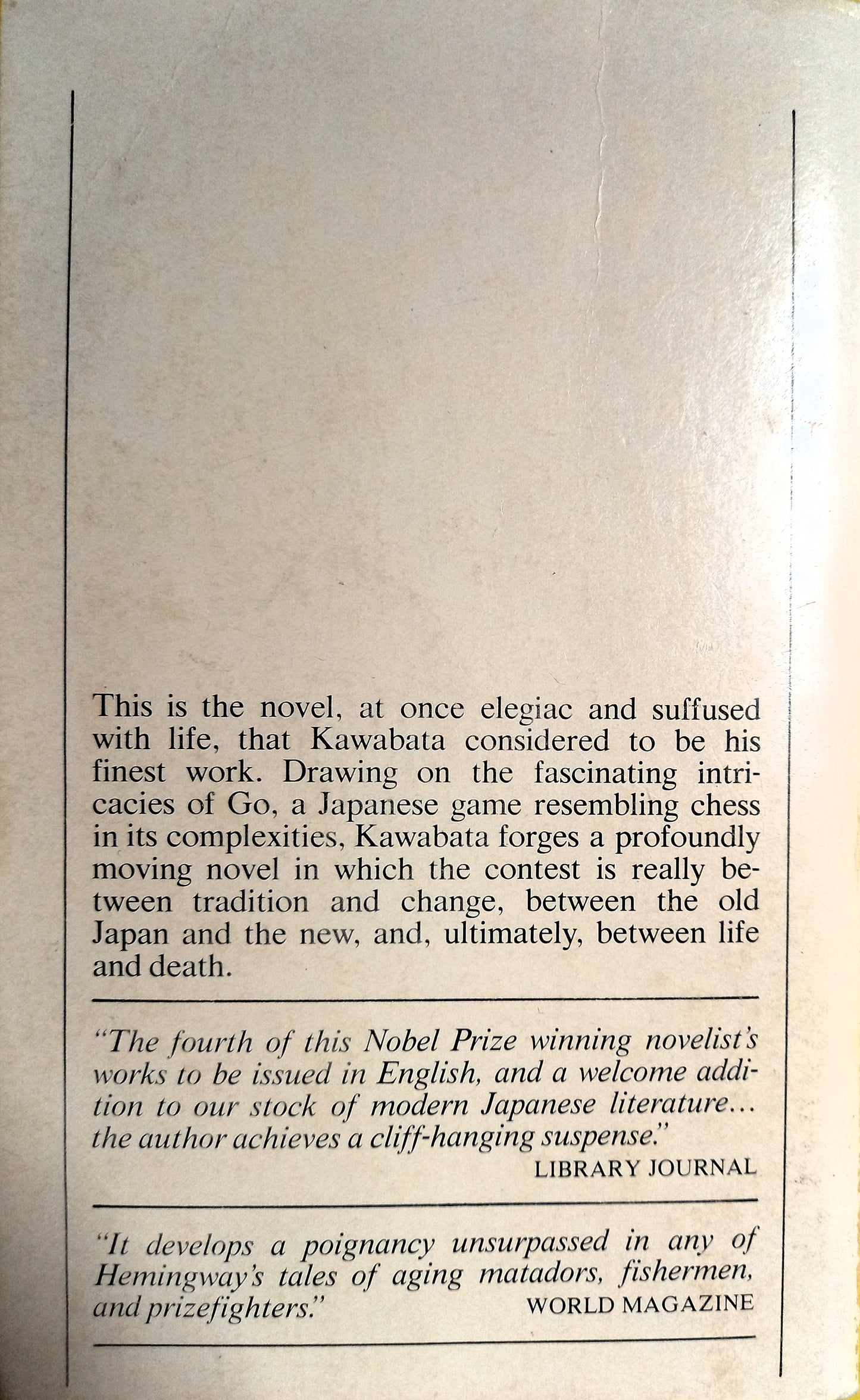 The Master of Go by Yasunari Kawabata