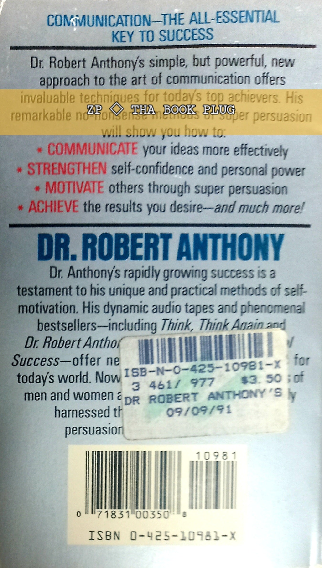 Magic Power of Super Persuasion by Dr. Robert Anthony
