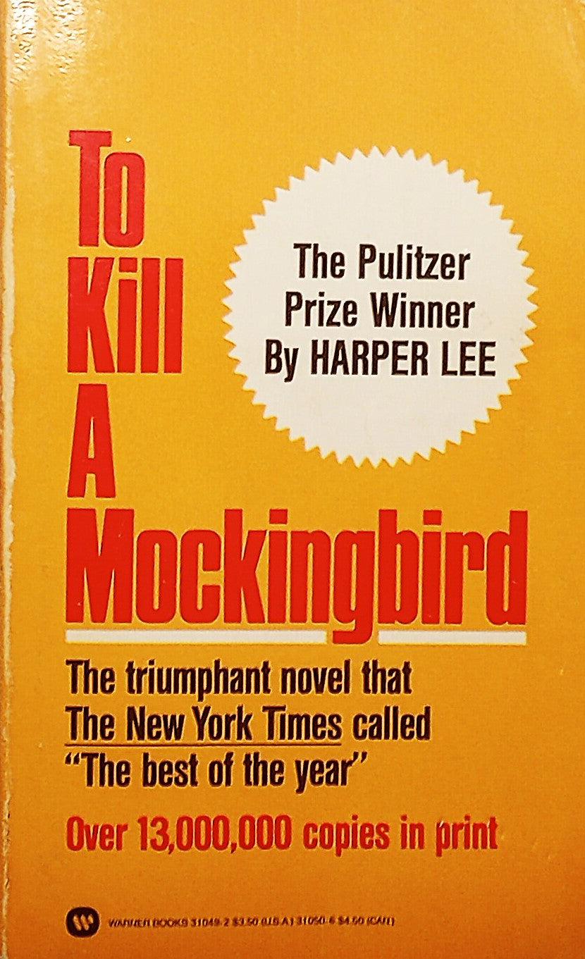 Pulitzer Prize Winner Book To Kill a Mockingbird by Harper Lee Front Cover  