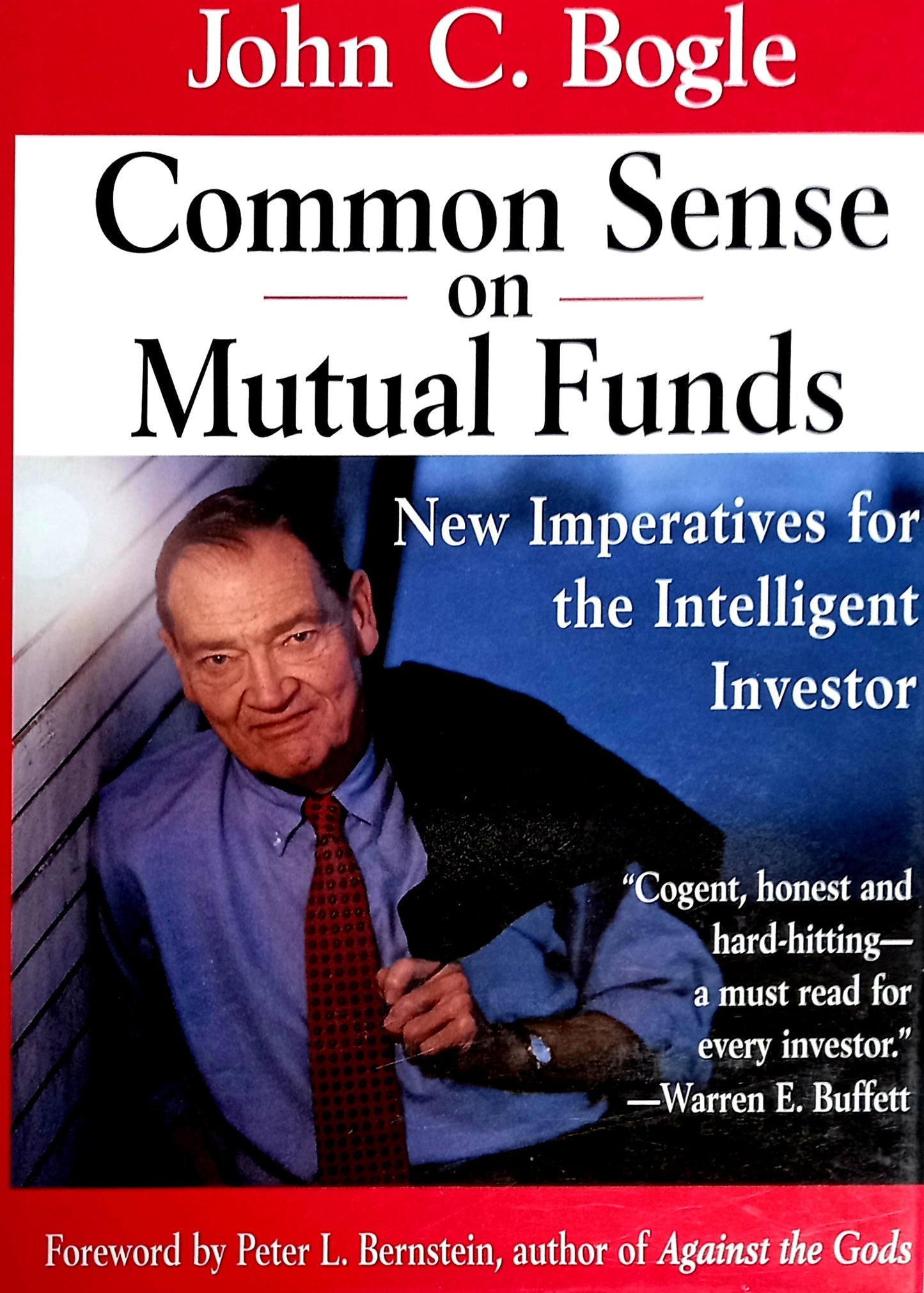 This image displays the cover of the book "Common Sense on Mutual Funds: New Imperatives for the Intelligent Investor" by John C. Bogle.