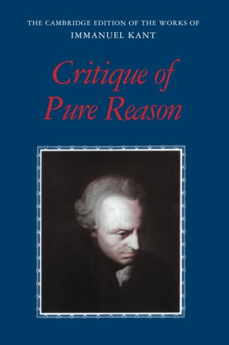 Cover of the book 'Critique of Pure Reason' by Immanuel Kant, featuring a portrait of the author.