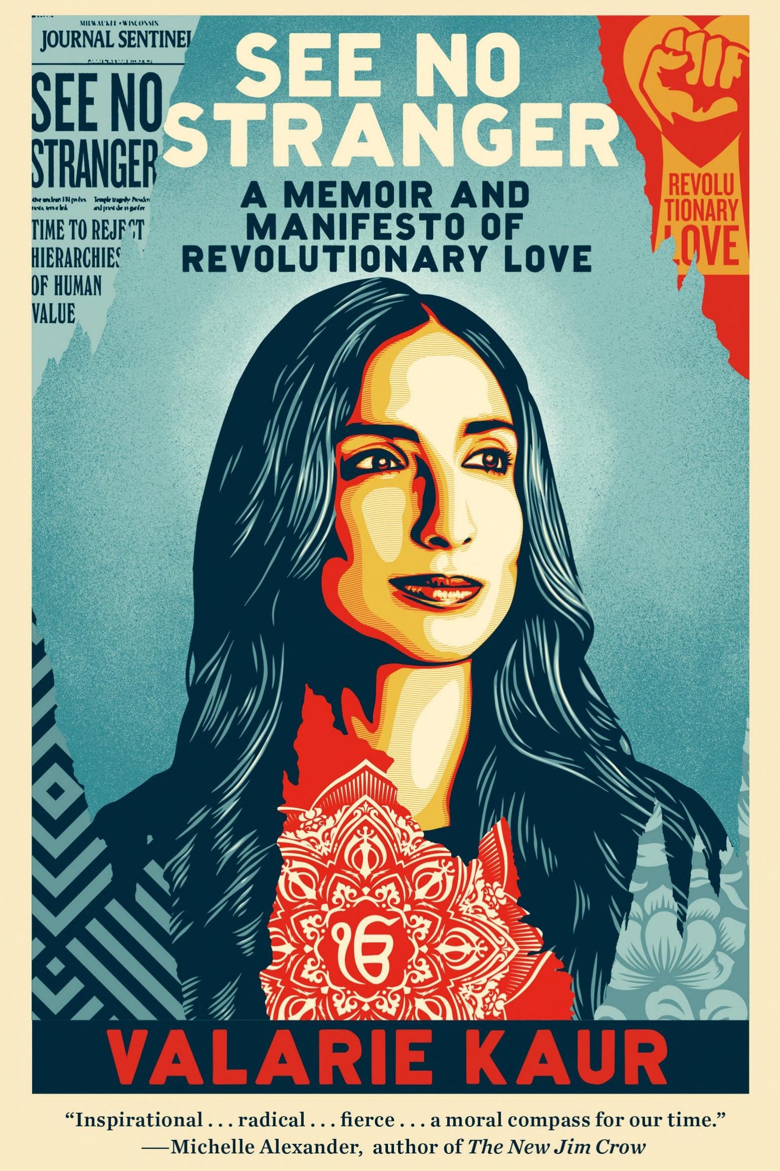 Book cover of 'See No Stranger' by Valarie Kaur with a stylized portrait of the author.