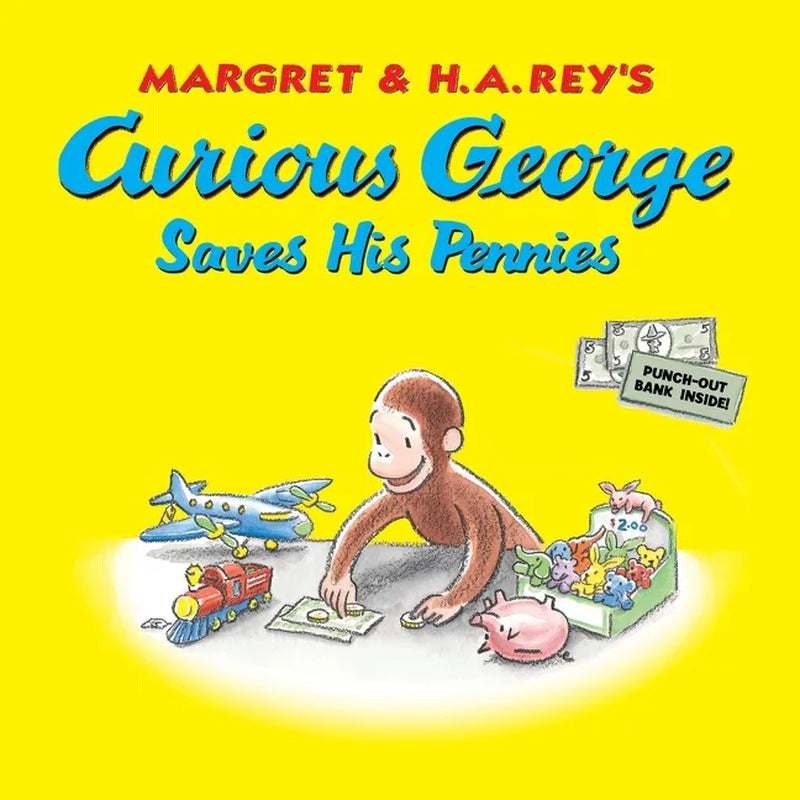 Cover of the children's book 'Curious George: Curious George Saves His Pennies' by Margret and H.A. Rey.