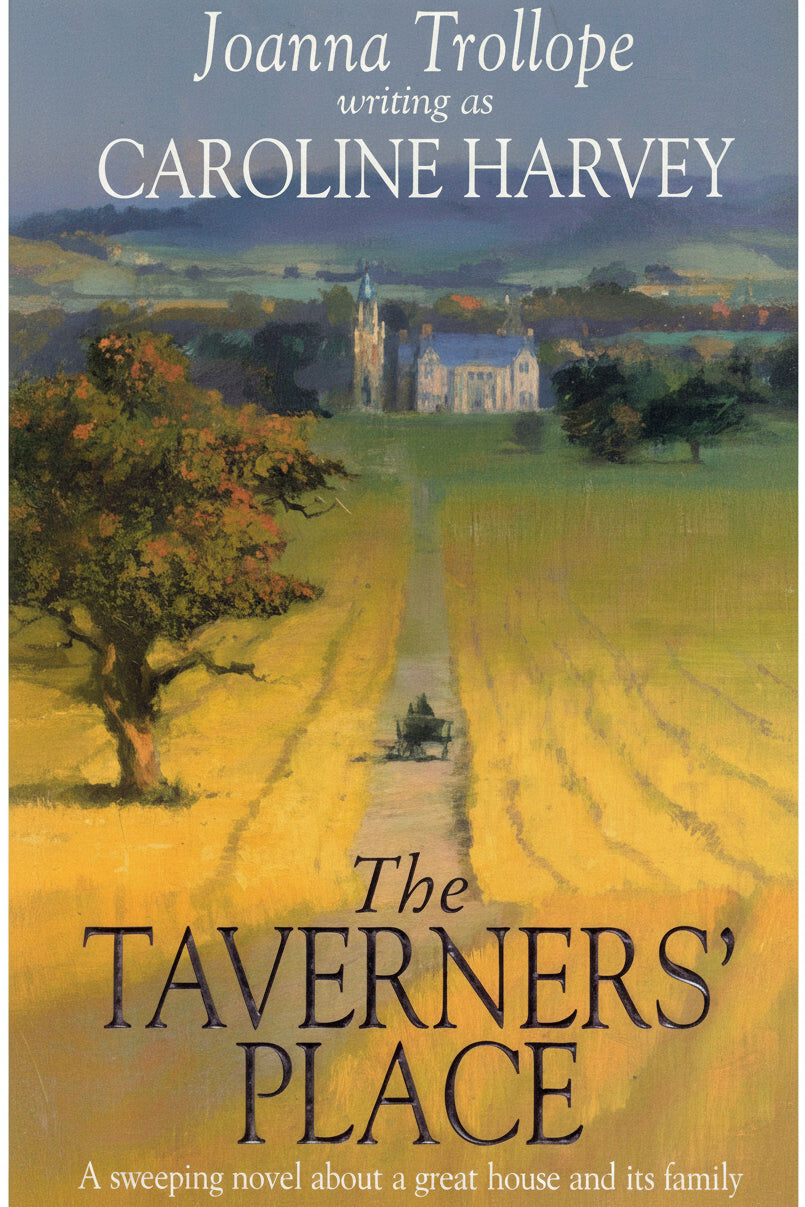 Book cover of 'The Taverners' Place' by Caroline Harvey with a scenic illustration.