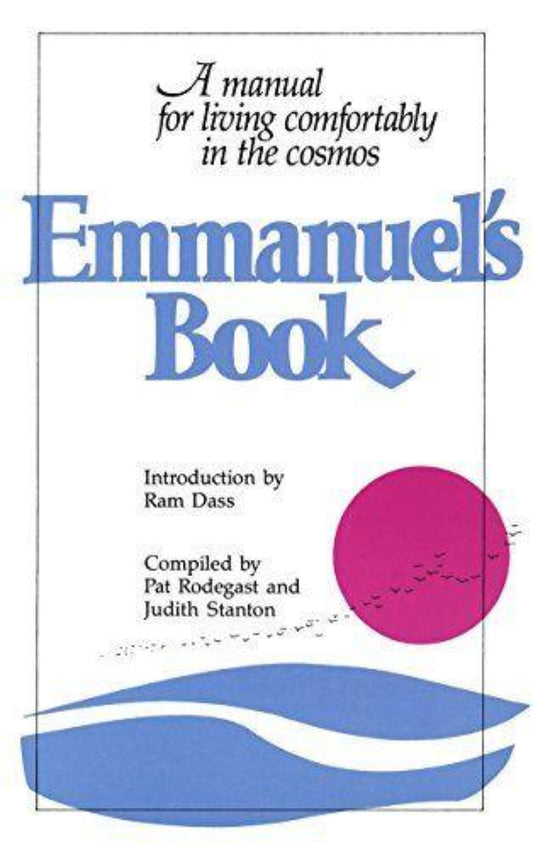 Book cover of 'Emmanuel's Book' with text and abstract designs on a white background