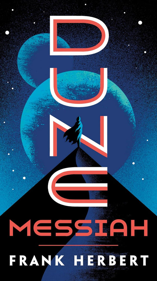 This image features the cover of "Dune: Messiah" by Frank Herbert, which is part of the iconic Dune book series. The cover depicts a striking and dramatic scene with a dark, foreboding atmosphere.