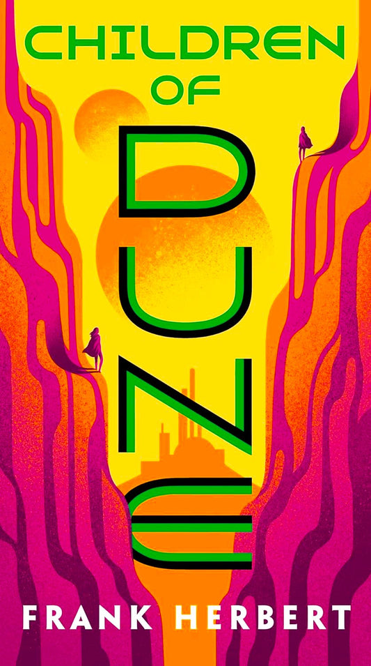 Cover of the book 'DUNE: Children of Dune' by Frank Herbert, featuring a vibrant and colorful design with abstract patterns and the title prominently displayed.