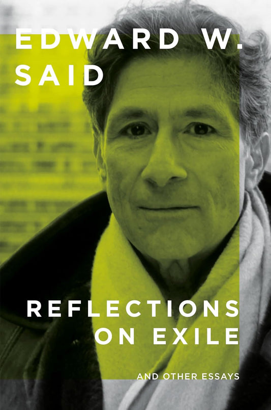 Book cover of 'Reflections on Exile' by Edward W. Said with a portrait of the author.