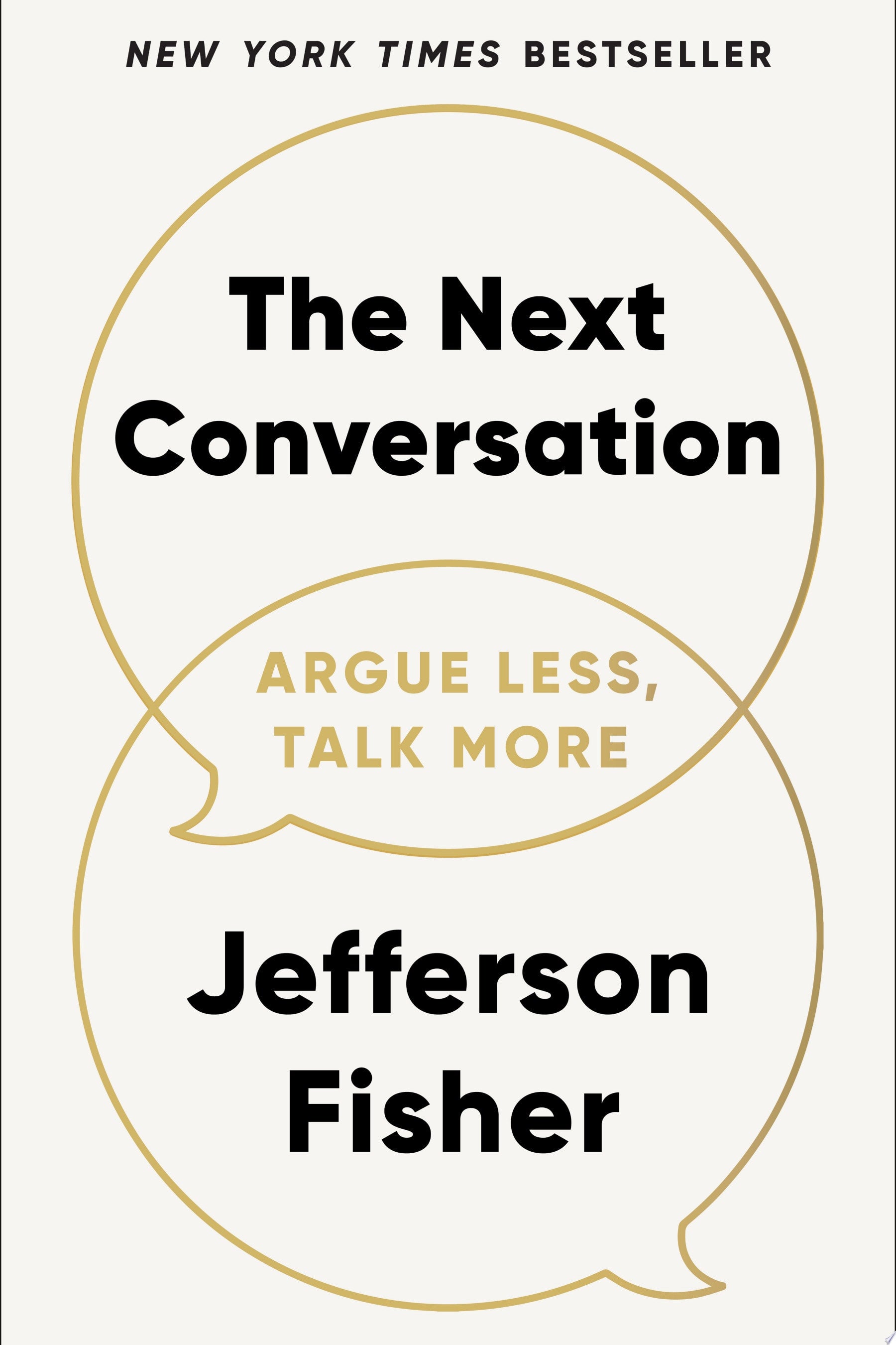 Book cover of 'The Next Conversation' by Jefferson Fisher with speech bubble graphics.