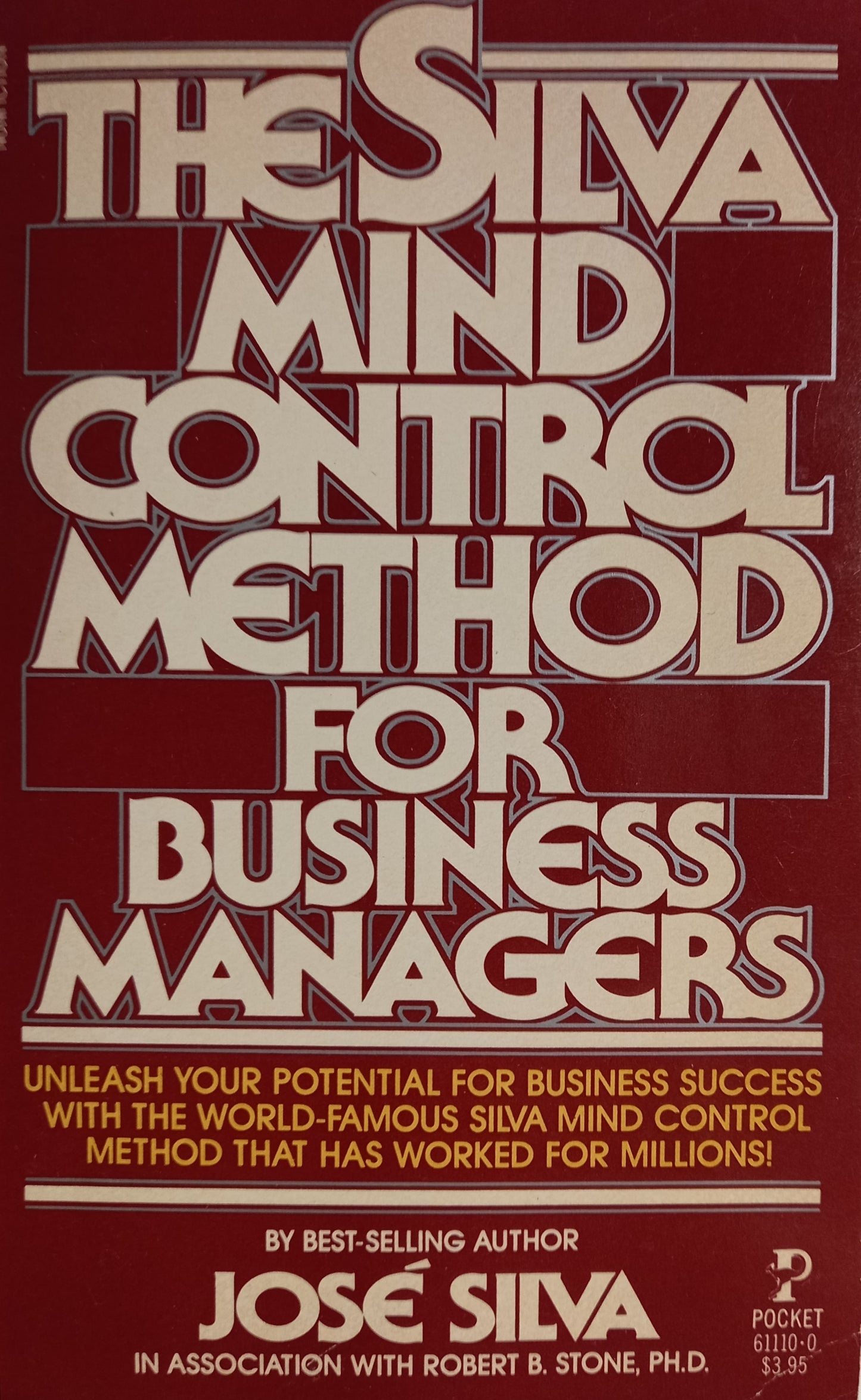 The cover of the book 'The Silva Mind Control Method for Business Managers' by Jose Silva & Robert B. Stone features a red background with white and black text.