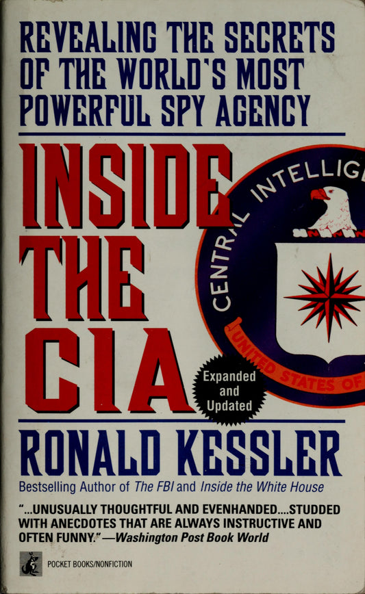 Book cover of 'Inside the CIA' by Ronald Kessler with CIA logo