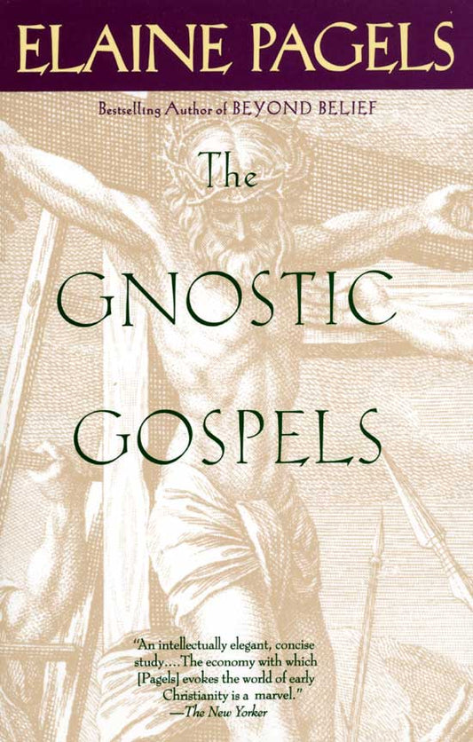 Cover of the book 'The Gnostic Gospels' by Elaine Pagels featuring a close-up of a classical statue, giving a spiritual and intellectual vibe.