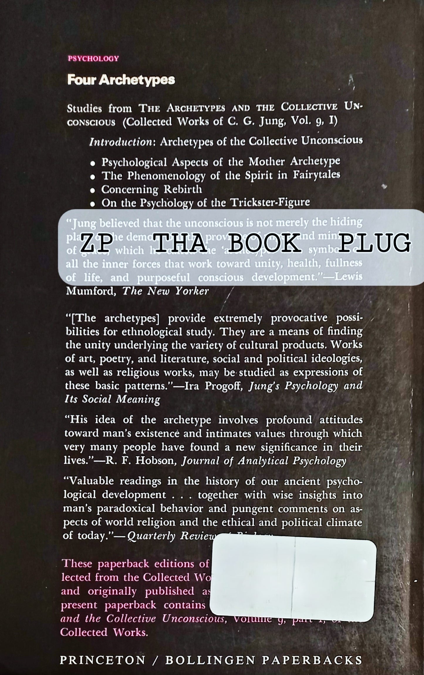 Four Archetypes: Mother, Rebirth, Spirit, Trickster by C.G. Jung & R.F.C. Hull