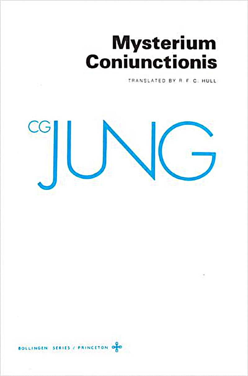 The image displays the cover of a book titled "Mysterium Coniunctionis" by Carl Gustav Jung, translated by R. F. Hull.