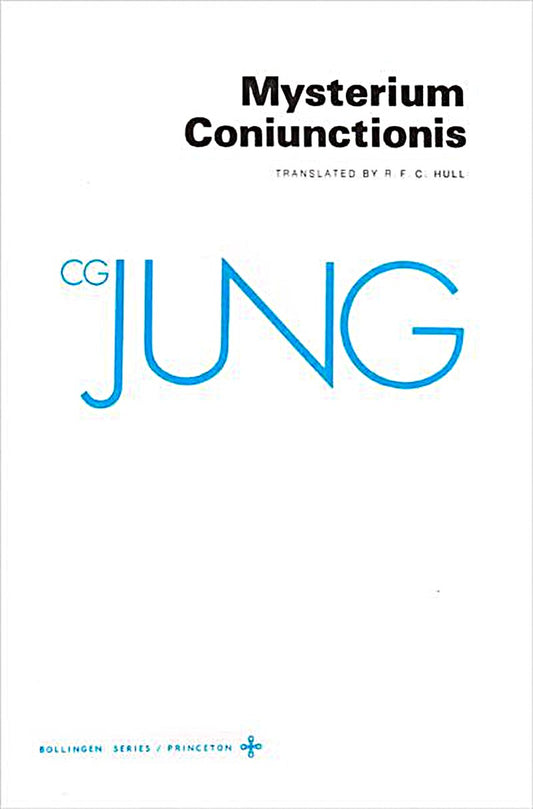 The image displays the cover of a book titled "Mysterium Coniunctionis" by Carl Gustav Jung, translated by R. F. Hull.