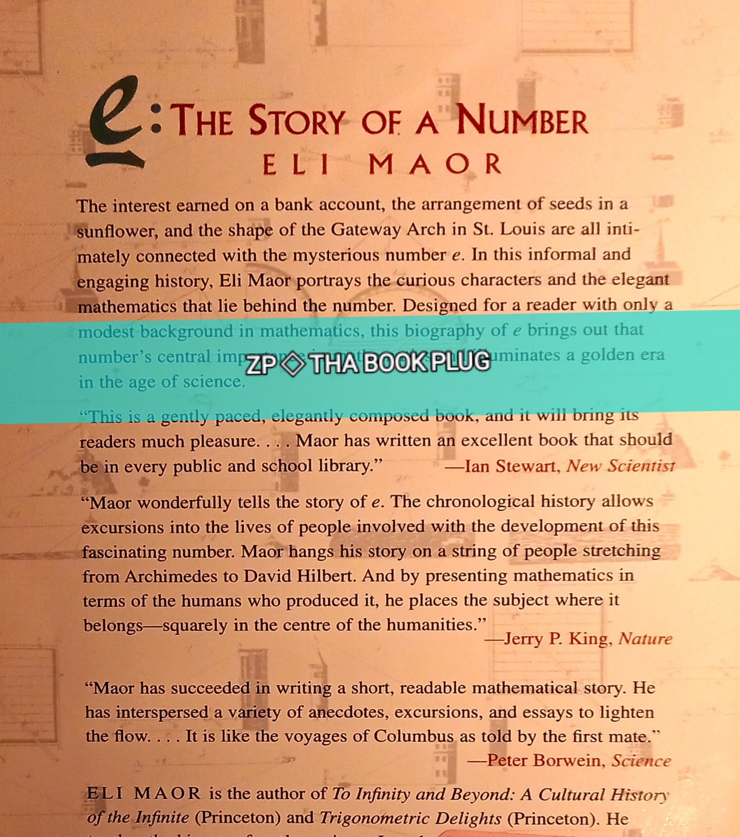 e: The Story of a Number by Eli Maor