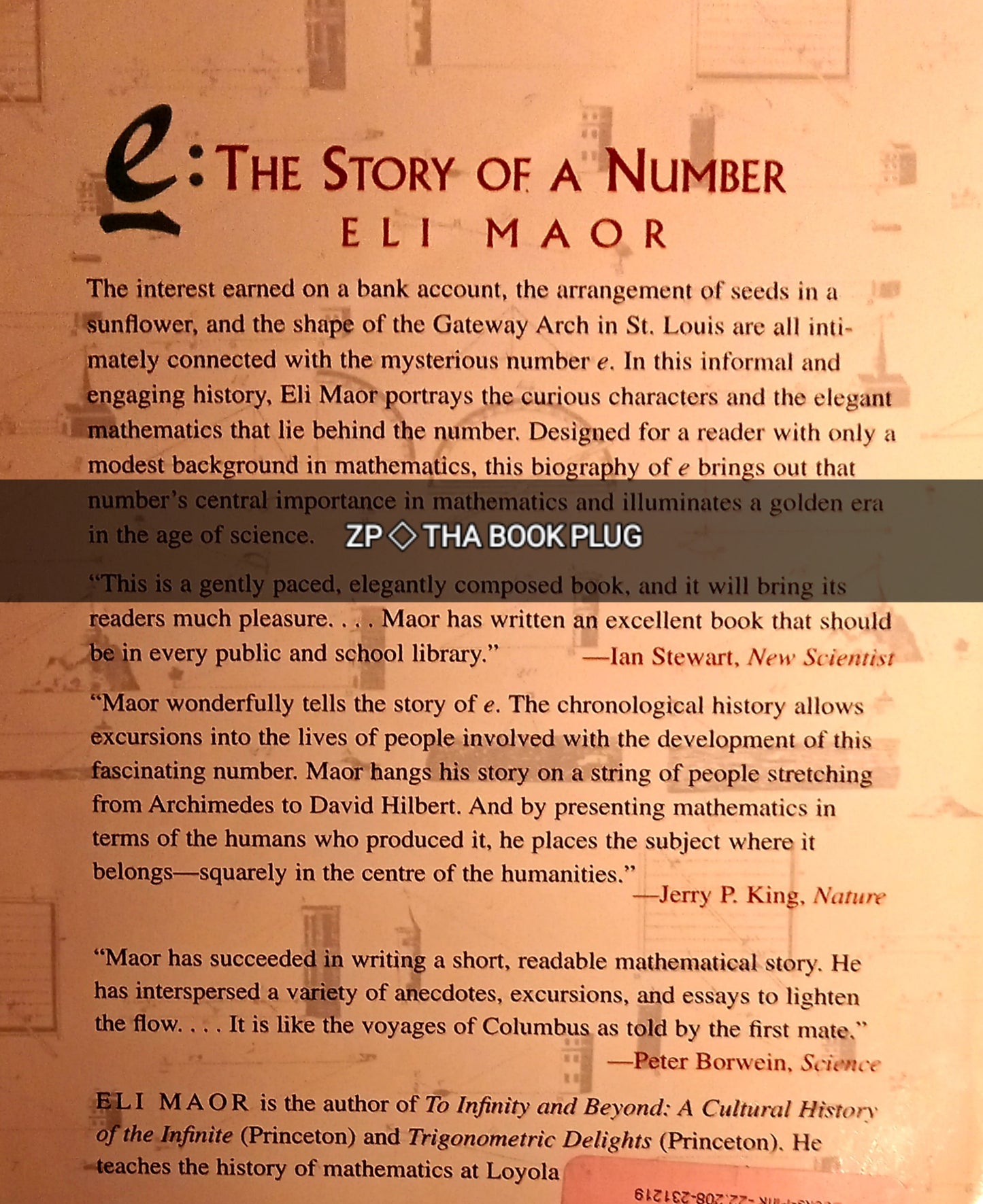 e: The Story of a Number by Eli Maor